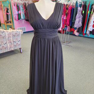 Alfred Angelo 7375 Size 24W Black Bridesmaid Dress Evening Prom Gown